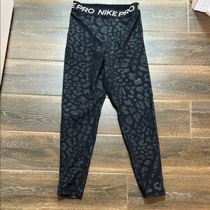 Nike Leopard Black Animal Print Leggings